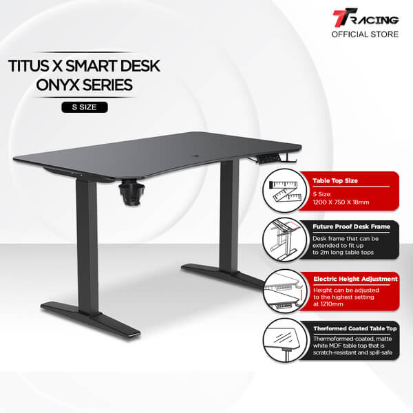 โต๊ะปรับระดับ TTRACING TITUS X SMART DESK 1.2M สี ONYX